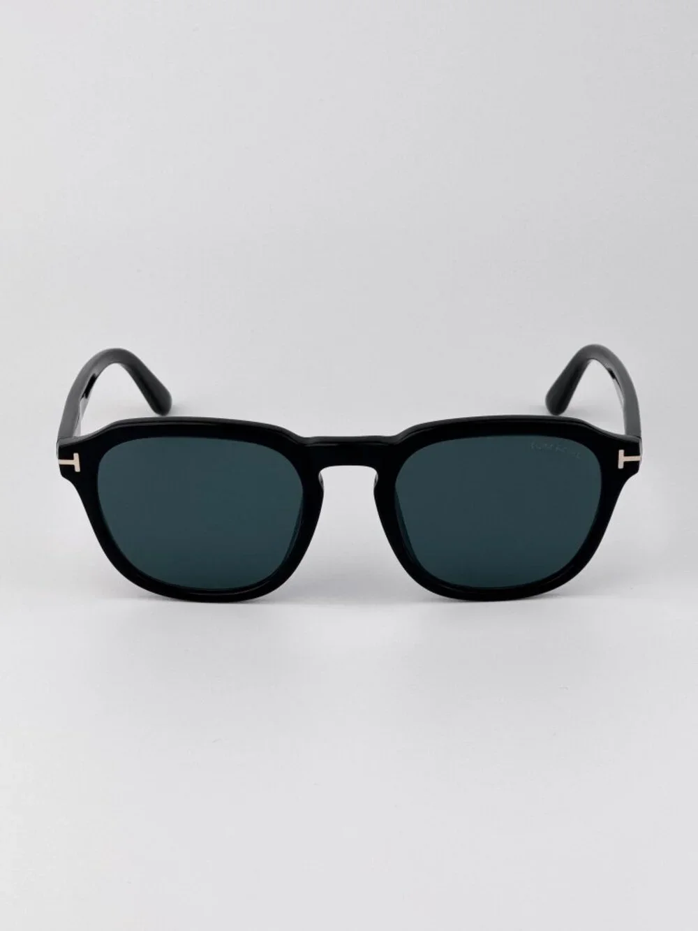 Tom Ford AVERY FT0931 01V Sunglasses – Shiny Black Rounded Square Frame Blue